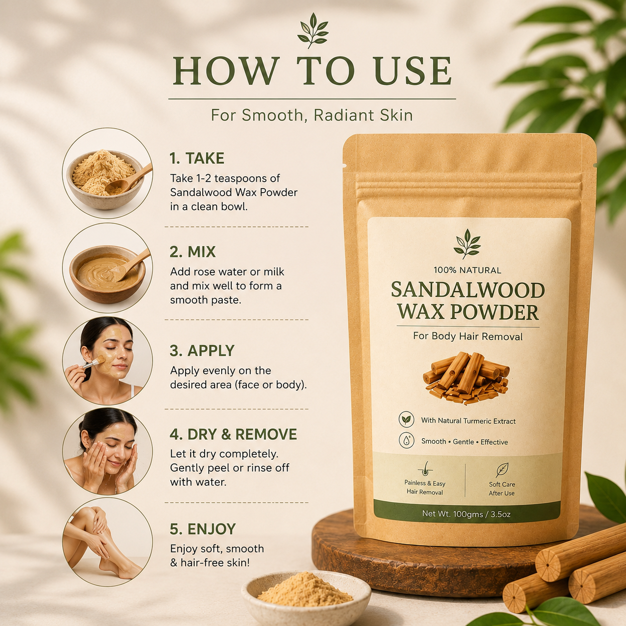Sandalwood Wax powder Pack Of 2