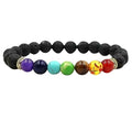 7 Chakra Bracelet Lava Stone for Chakra Healing Pack Of 1